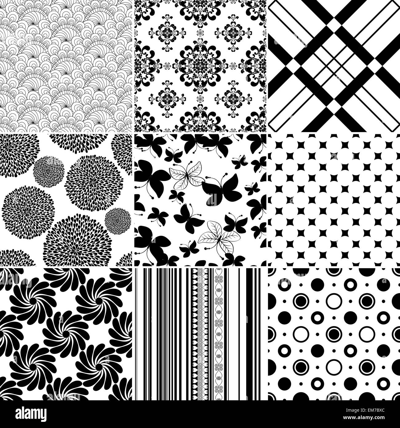 Set seamless vintage pattern Stock Vector Image & Art Alamy