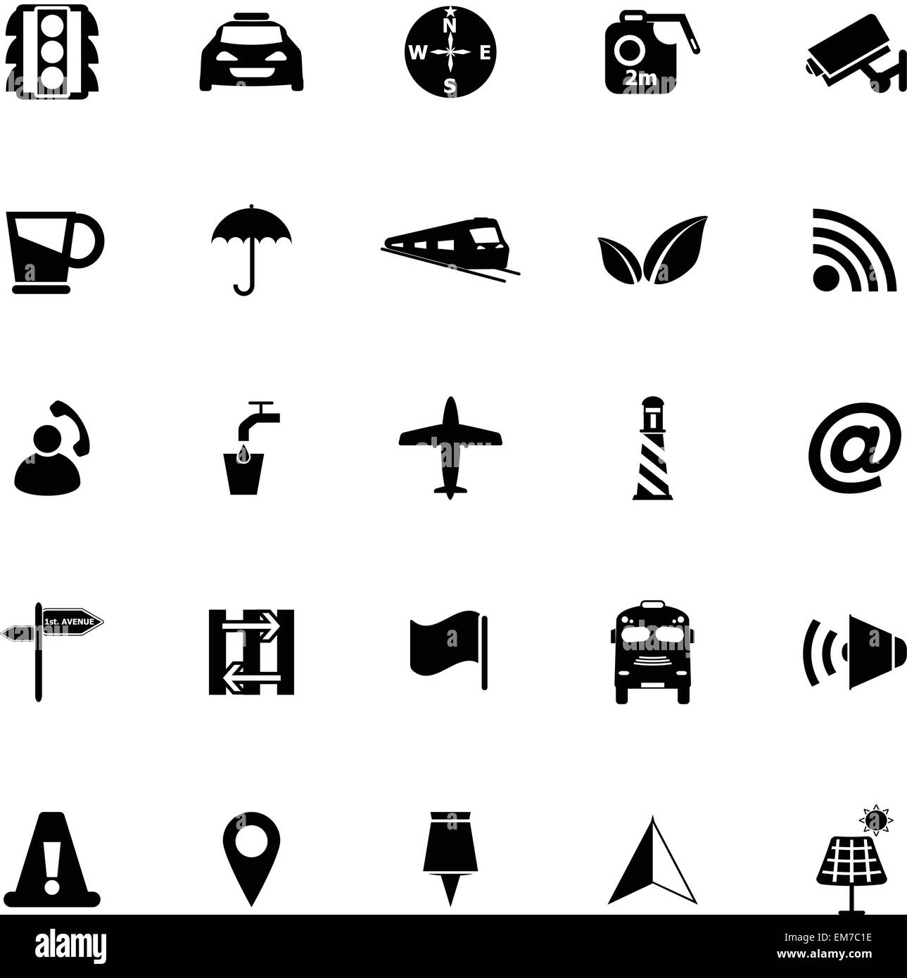 Map sign icons on white background, stock vector Stock Vector Image ...