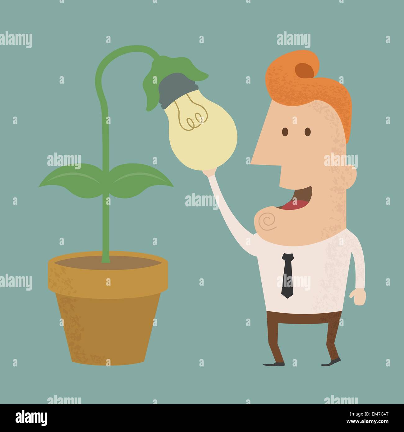 Business man harvest of thought , eps10 vector format Stock Vector
