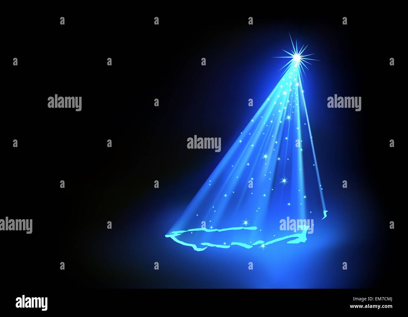 Blue Abstract Christmas Tree Stock Vector Image & Art - Alamy
