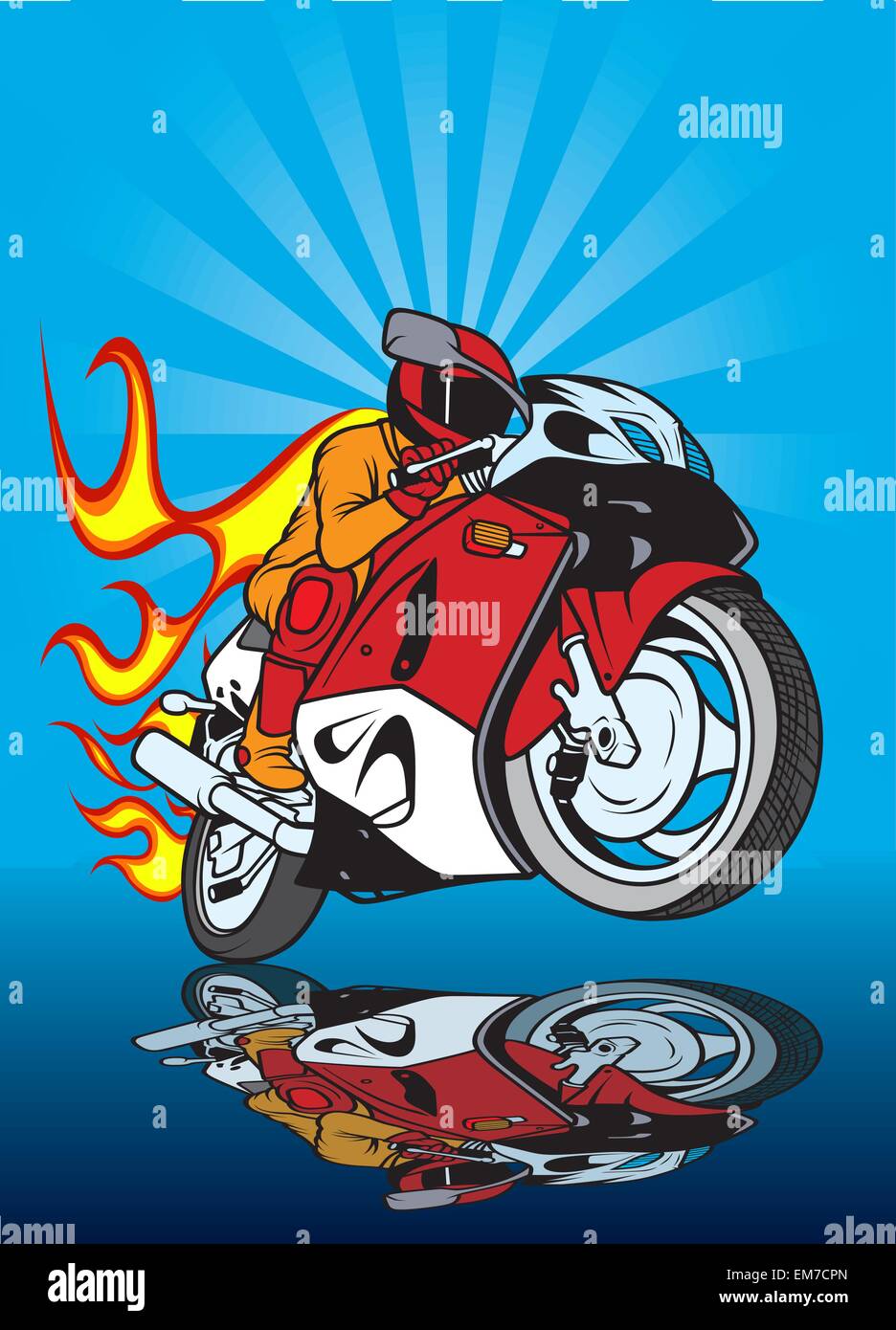 Motorcycle Racing Stock Vector