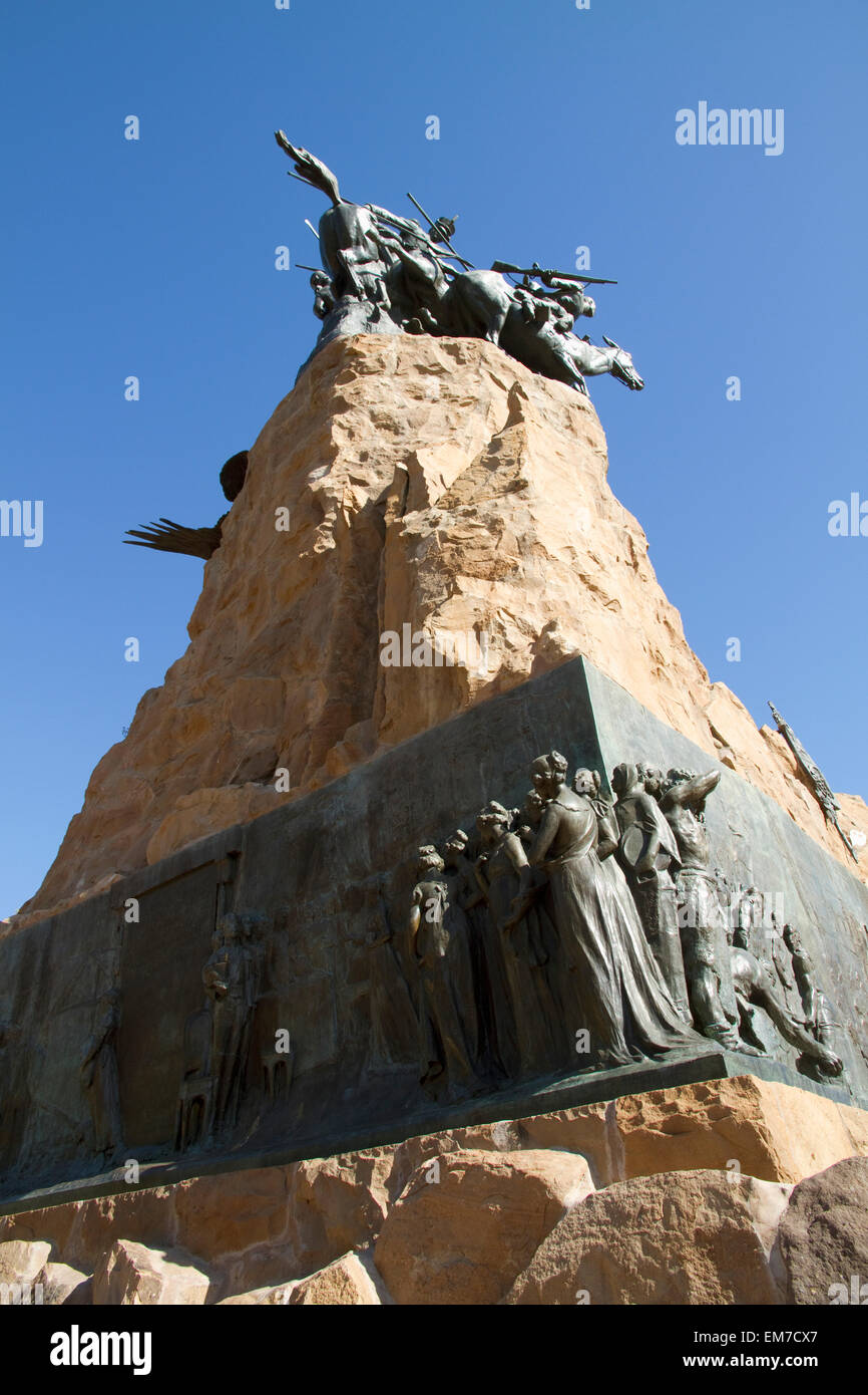 Monument to the Army of the Andes, created by Juan Manuel Ferrari, on the summit of Cerro de la Gloria, Mendoza, Argentina Stock Photo