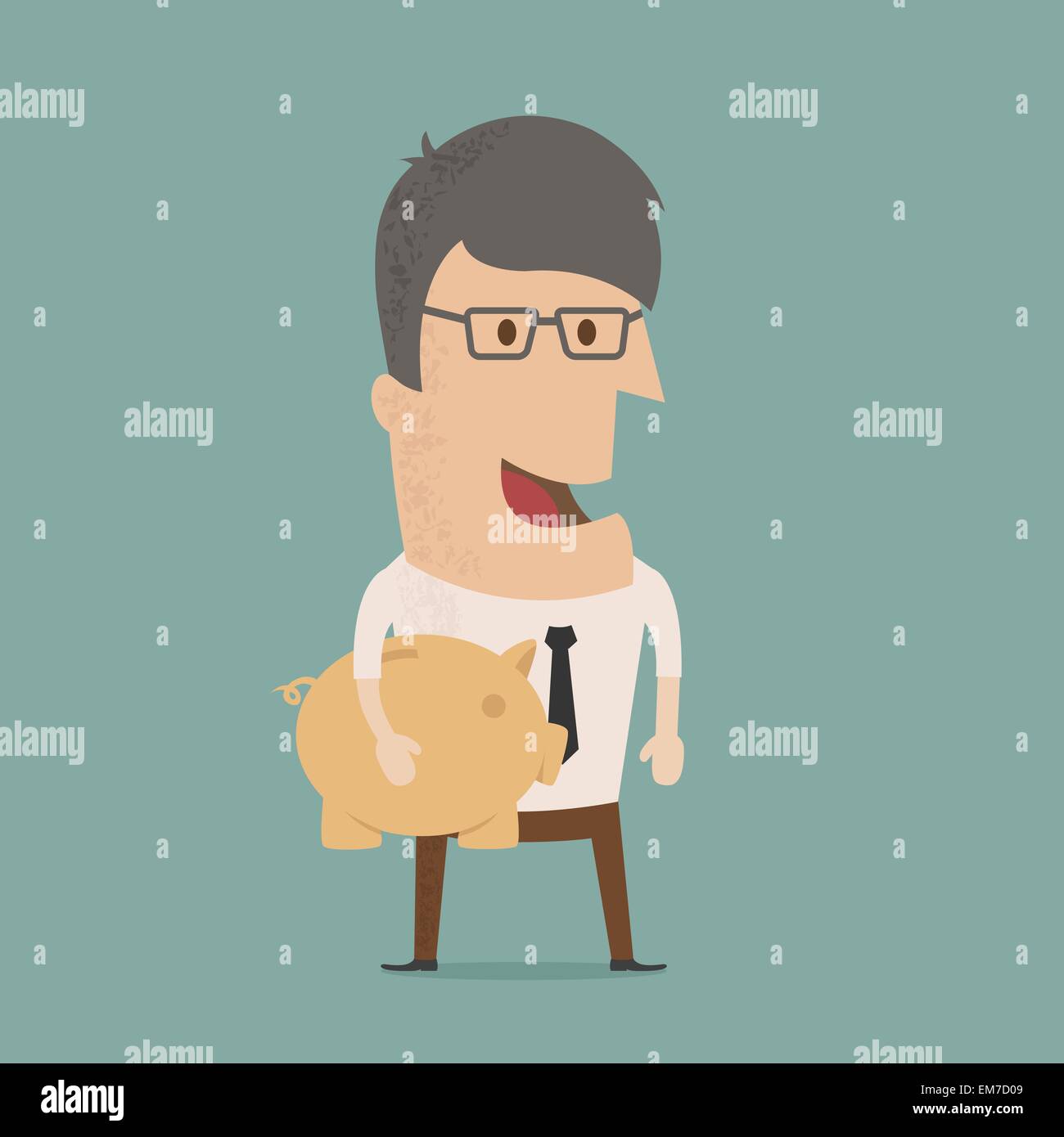 Business man save money Stock Vector Image & Art - Alamy
