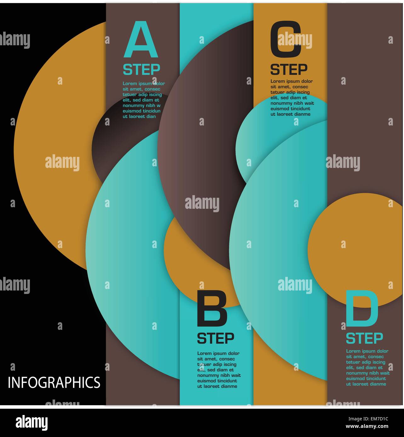 Infographics Template using Circles Stock Vector