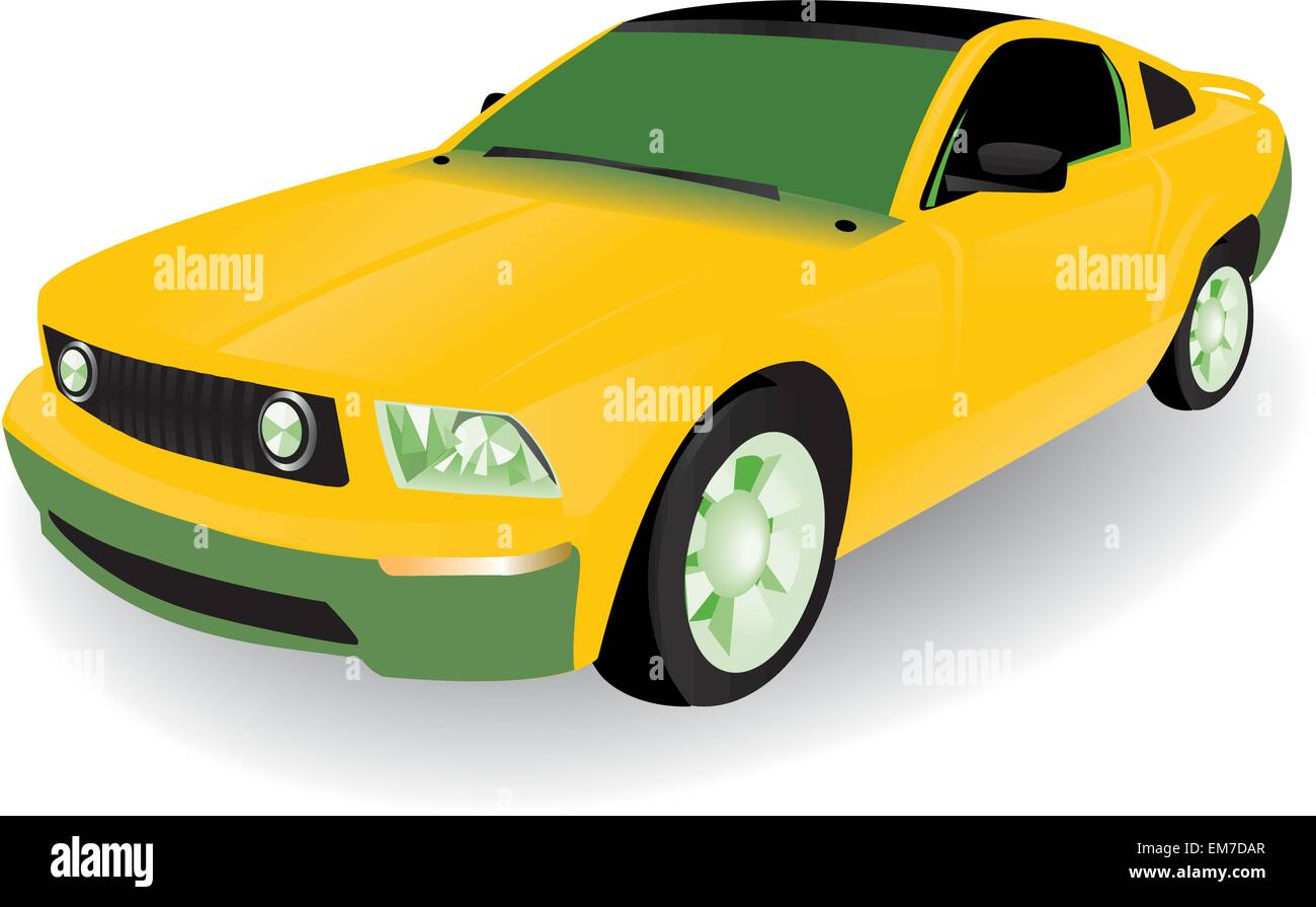 Yellow Car Stock Vector