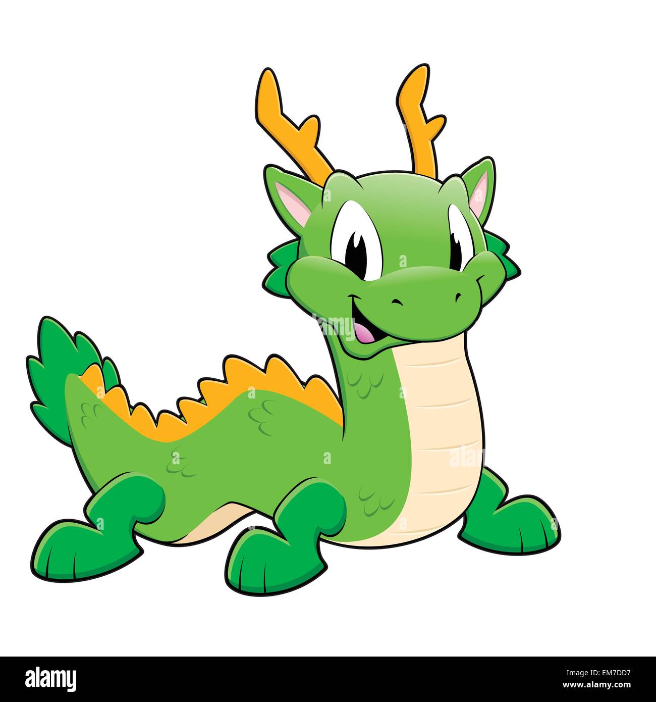 Green dragon cartoon hi-res stock photography and images - Alamy