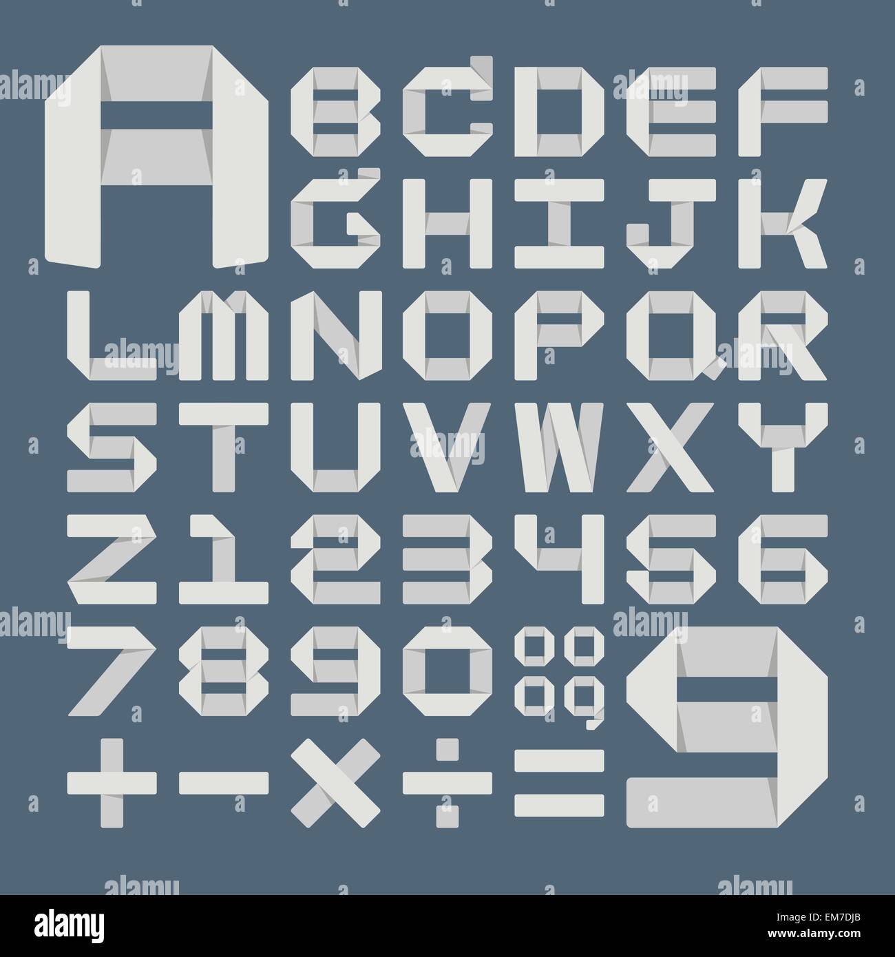 Origami alphabet ( A - Z Stock Vector Image & Art - Alamy