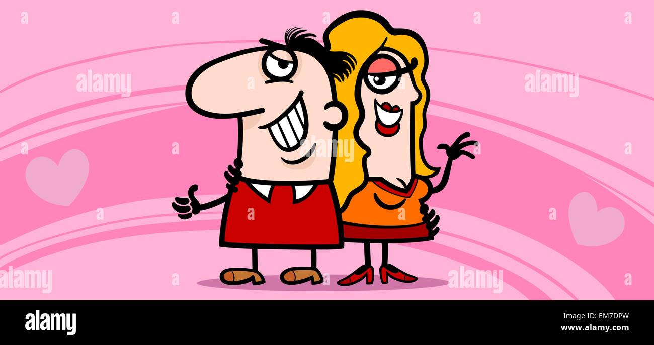 couple in love valentine card cartoon Stock Vector Image & Art - Alamy