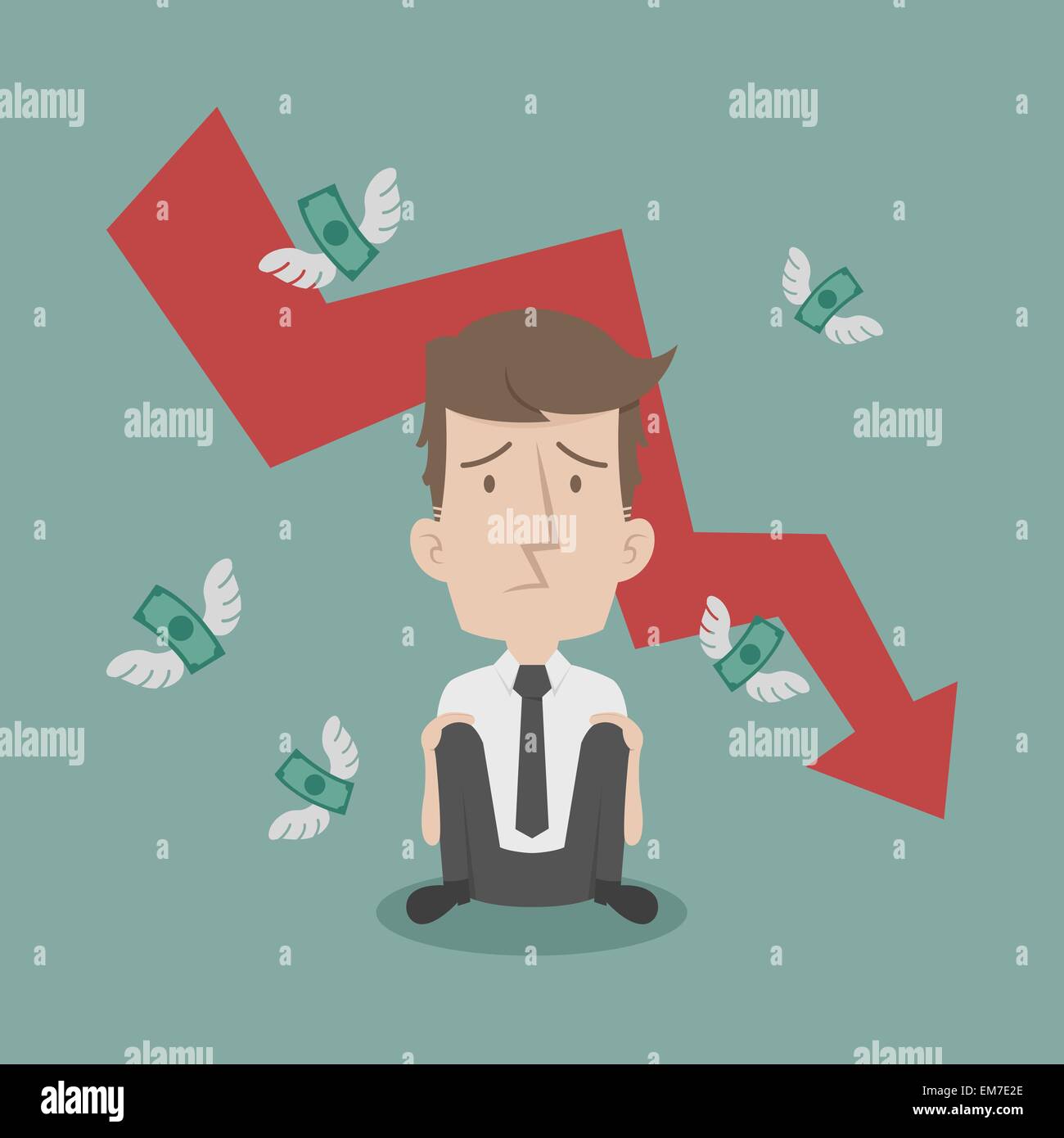Money flying Stock Vector Images - Alamy