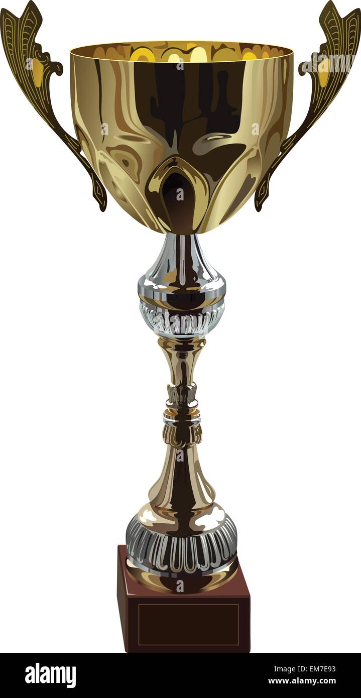 Golden trophy isolated on background Stock Vector Image & Art - Alamy