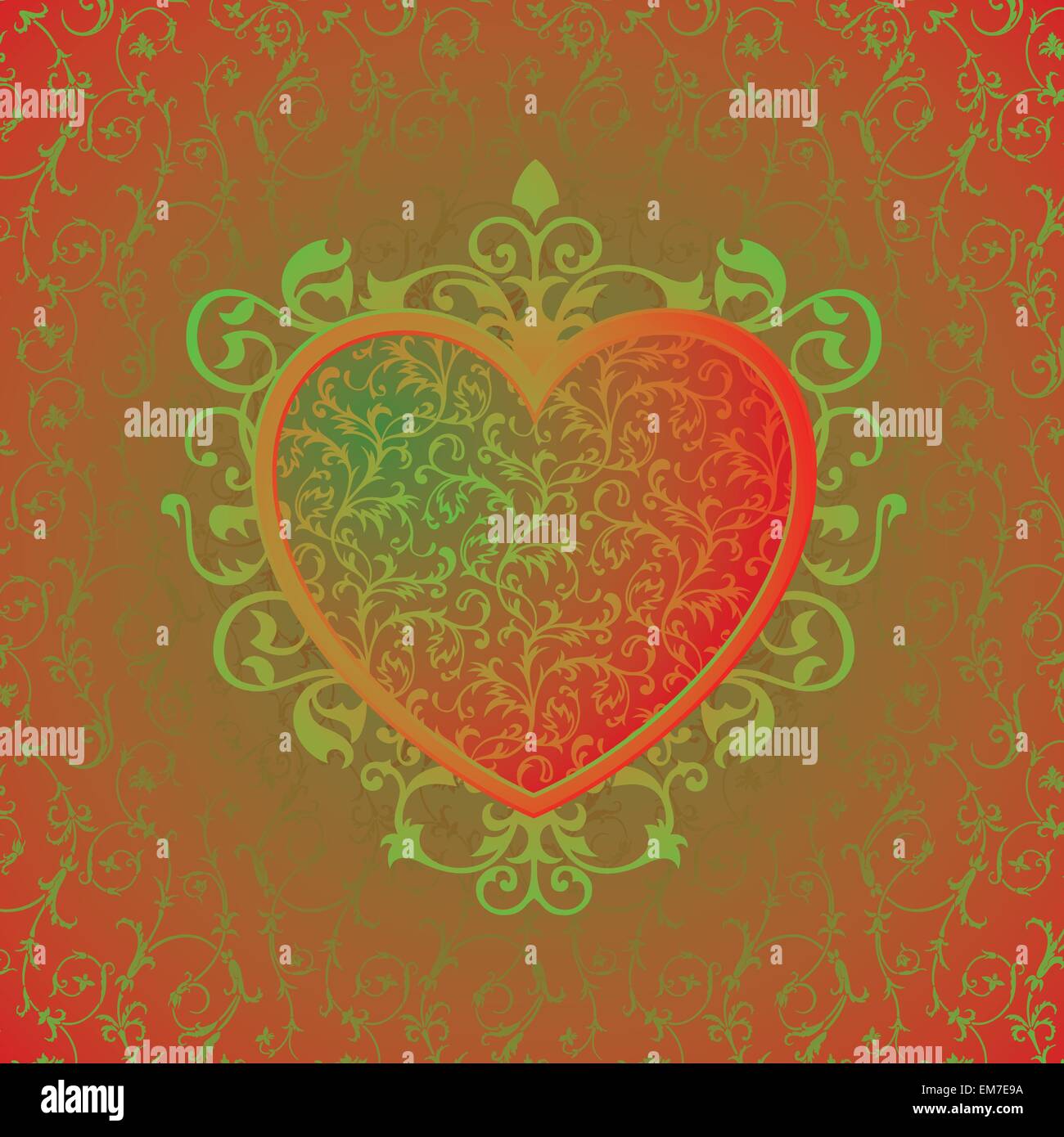 Abstract vector background with heart Stock Vector Image & Art - Alamy