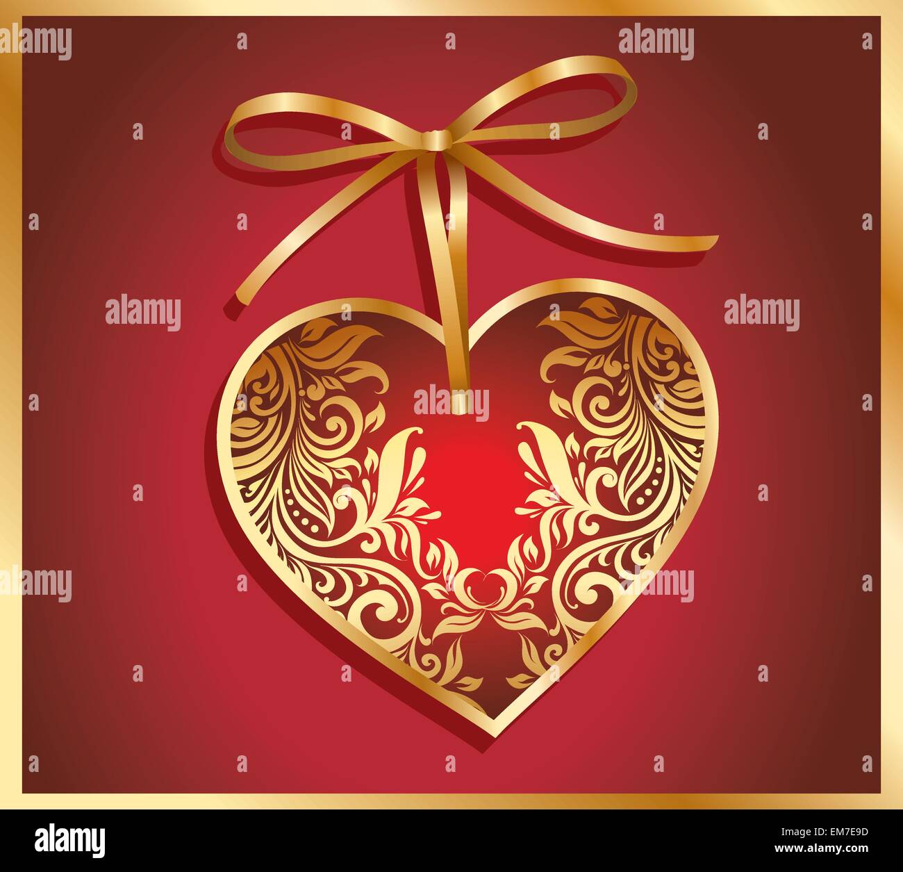 red heart - vector illustration Stock Vector Image & Art - Alamy
