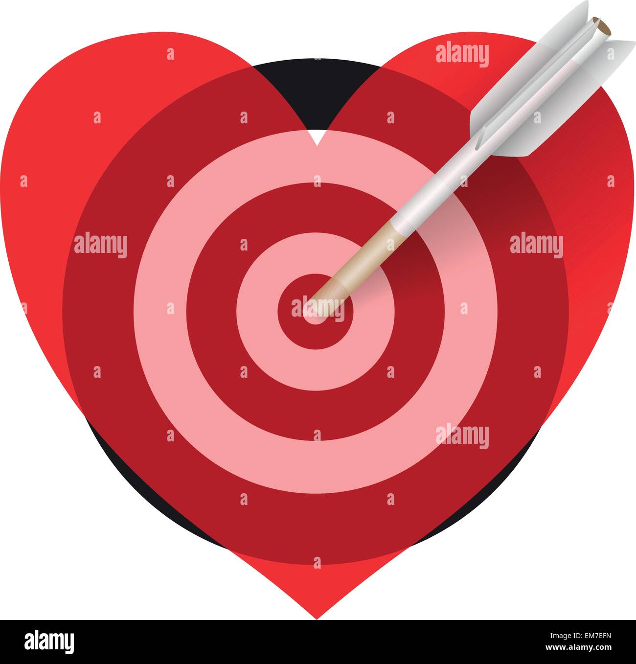 Cigarette in the heart Stock Vector