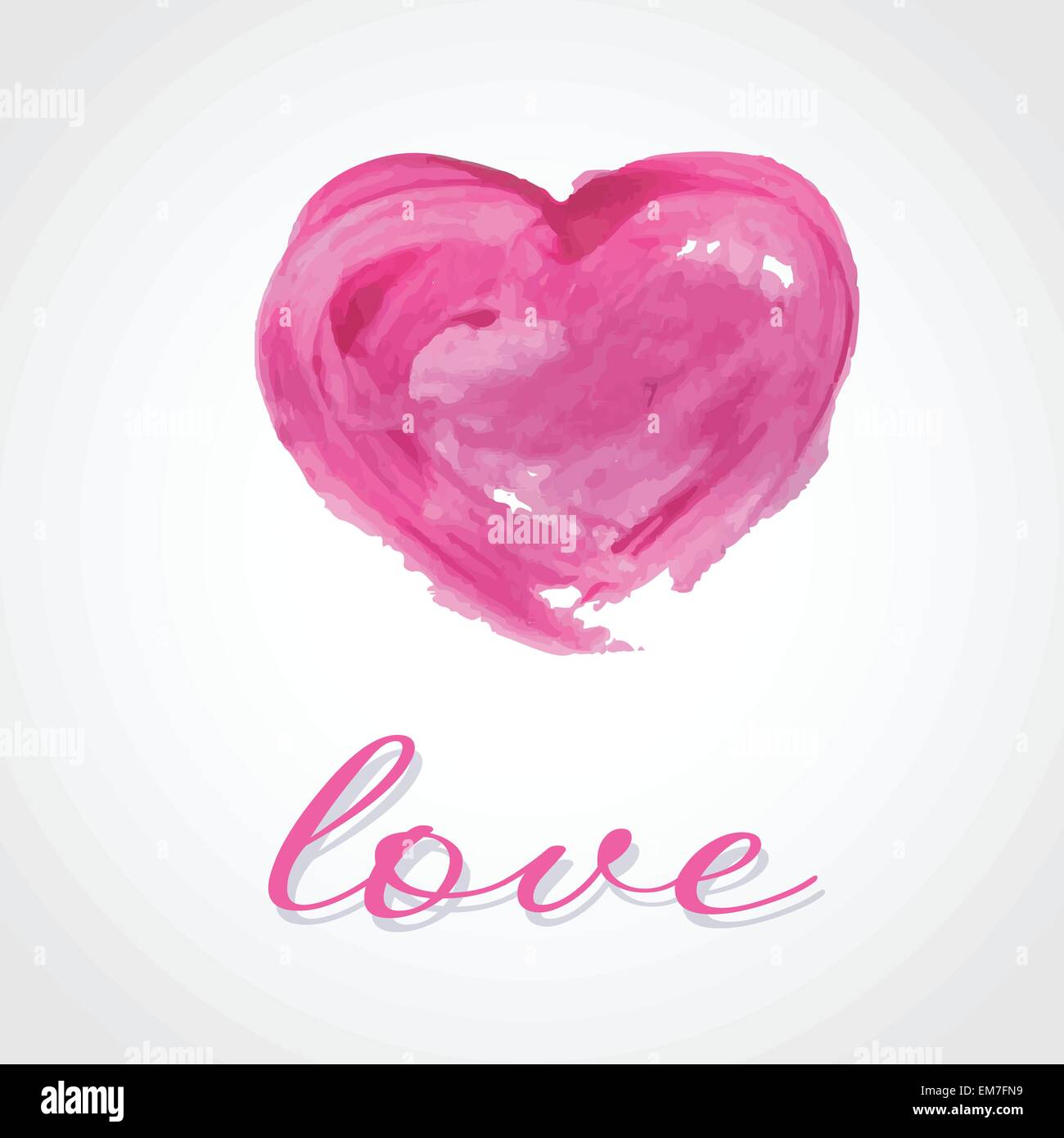 Beautiful greeting vintage Valentine`s card with pink heart Stock ...