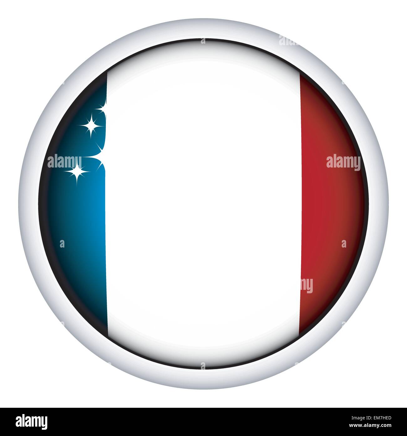 French flag button Stock Vector