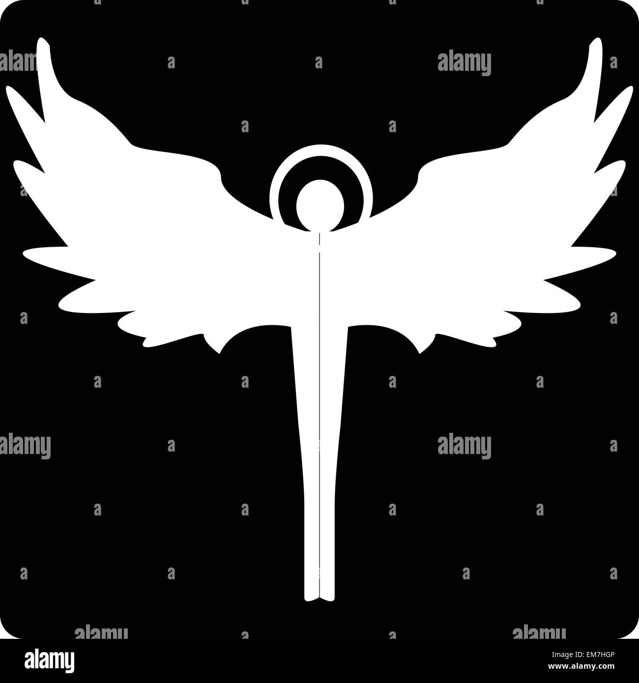 Angel silhouette Stock Vector