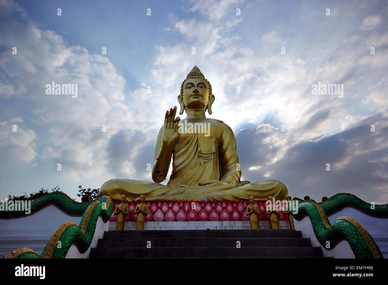 Buddha image in thai temple Stock Photo - Alamy