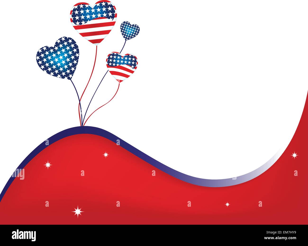 USA Wavy Background Stock Vector Image
