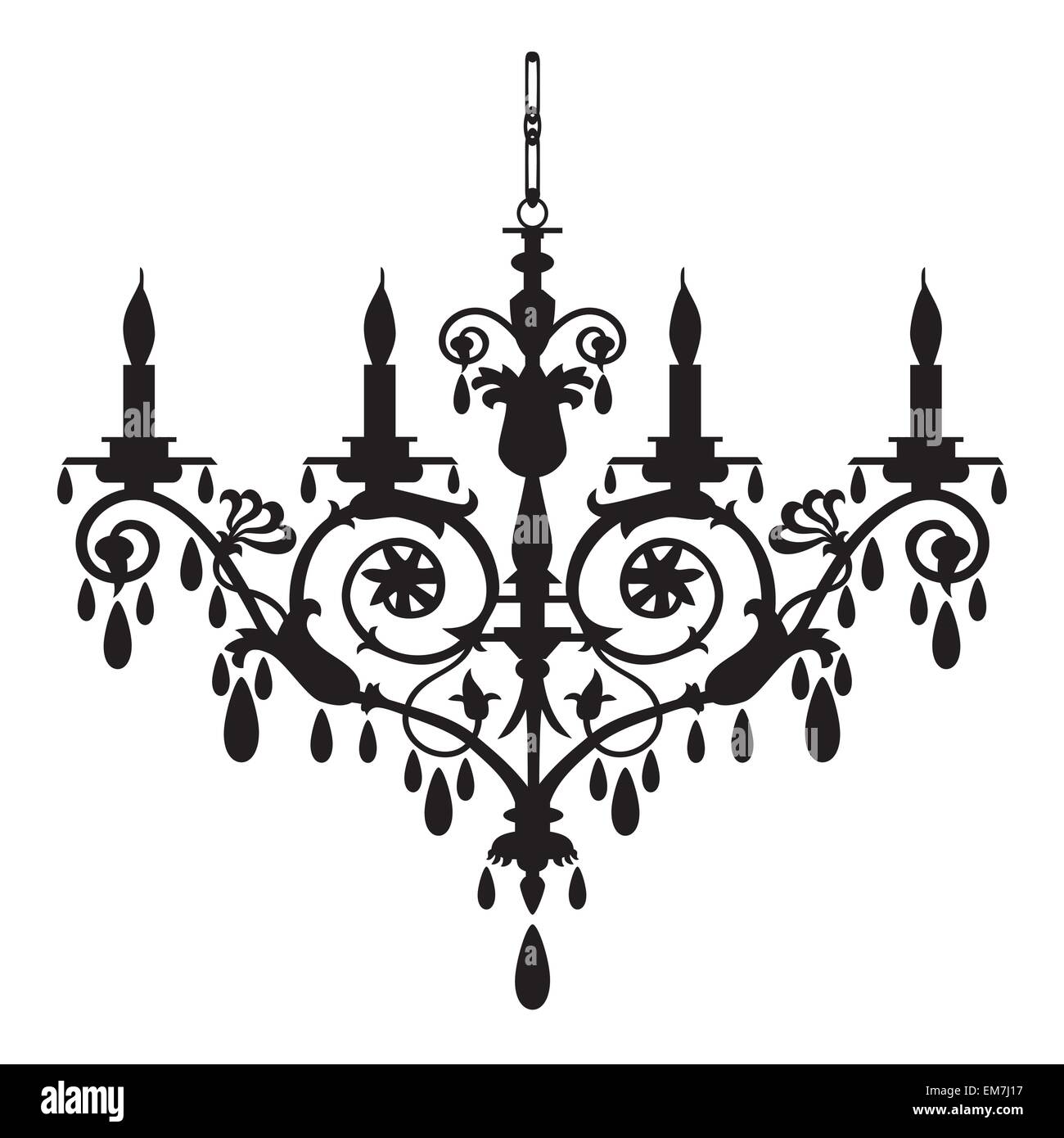 Chandelier vector illustration Stock Vector Image & Art Alamy