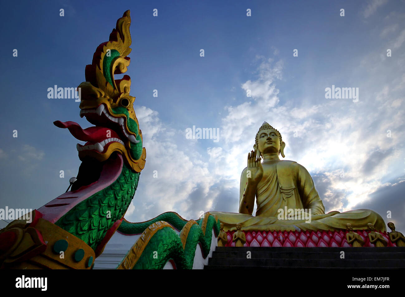 Buddha image in thai temple Stock Photo - Alamy