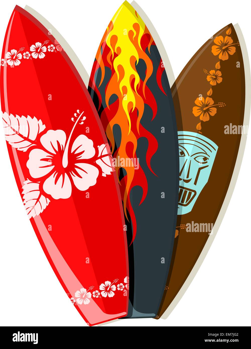 Vector surf boards Stock Vector Image & Art Alamy
