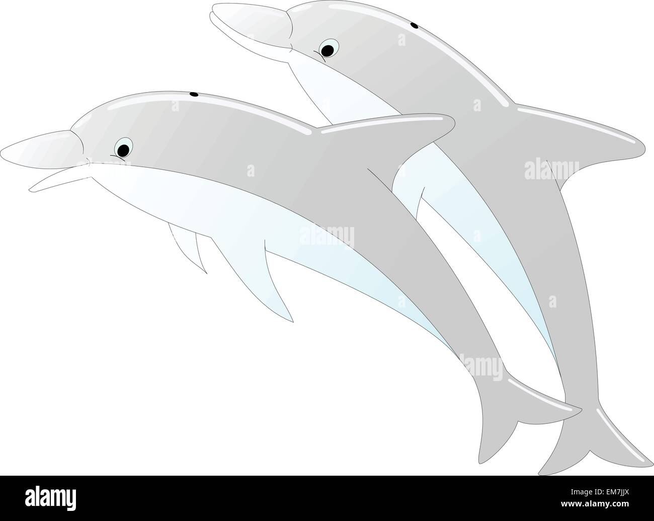 Two dolphins Stock Vector