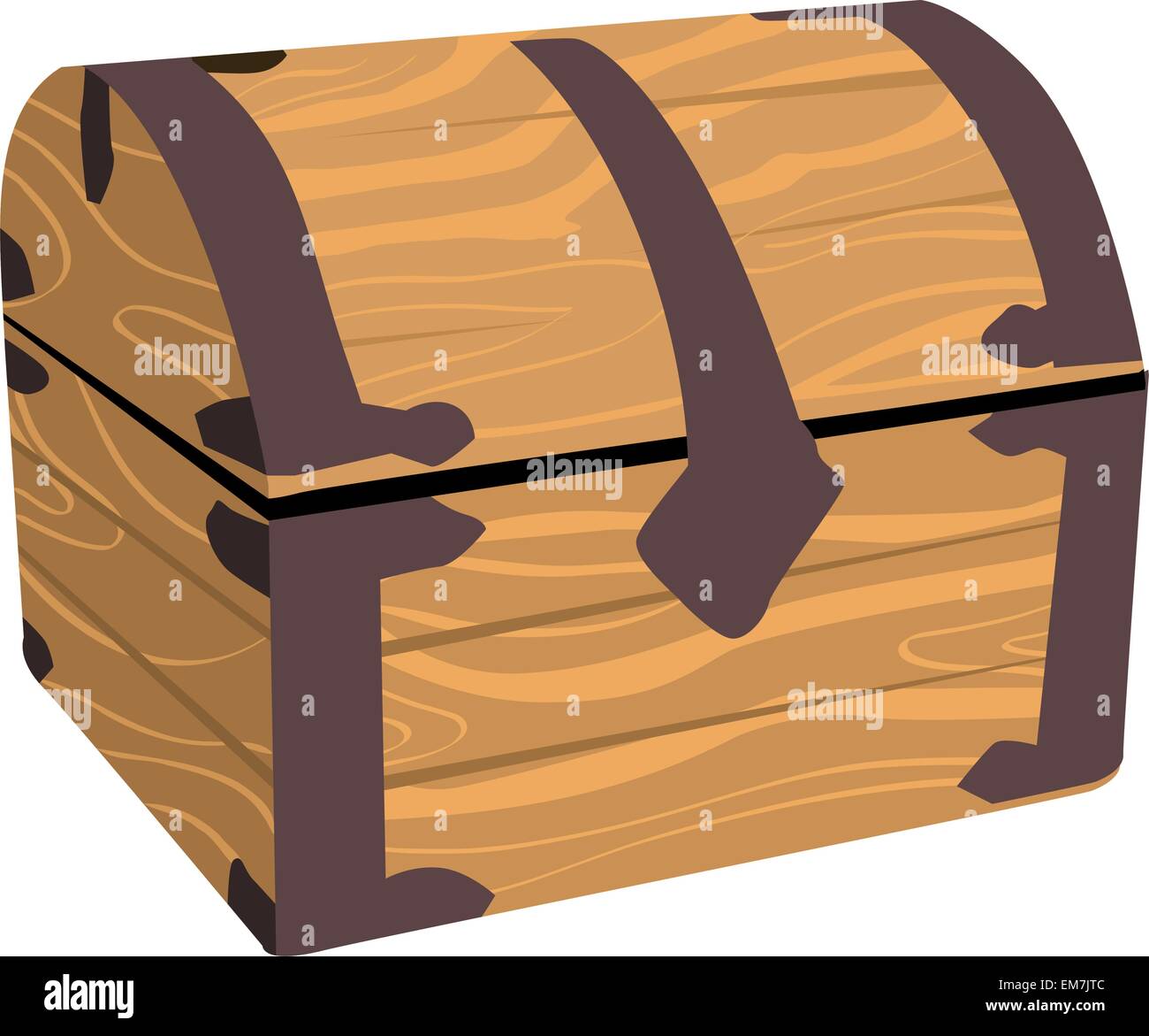 wooden chest Stock Vector