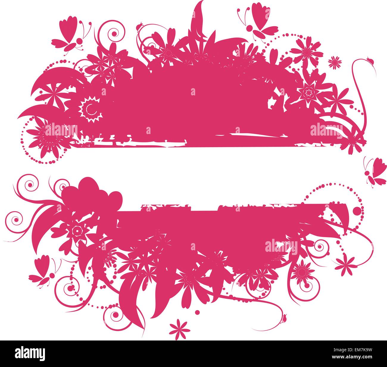 Floral frame, summer illustration Stock Vector Image & Art - Alamy