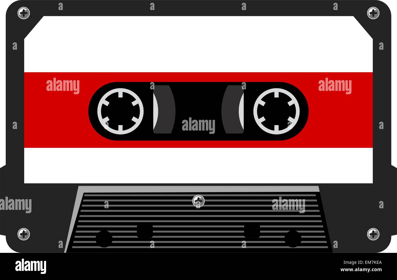 illustration of audio cassette Stock Vector Image & Art - Alamy