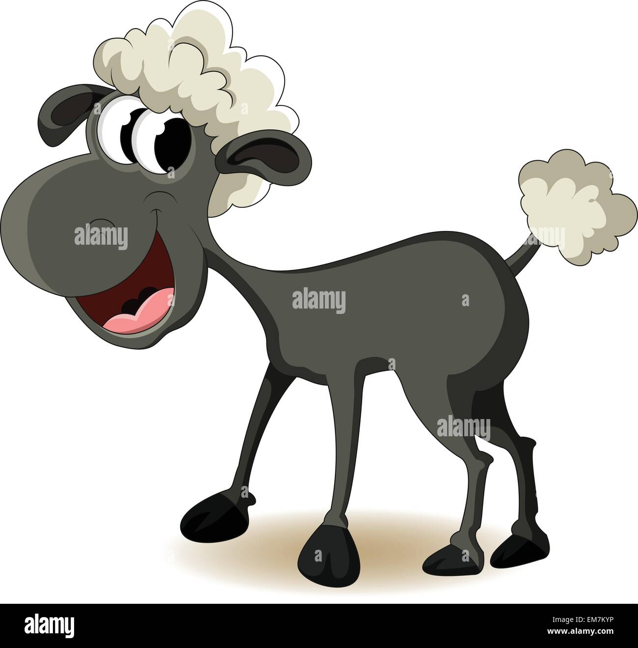 funny sheep cartoon Stock Vector