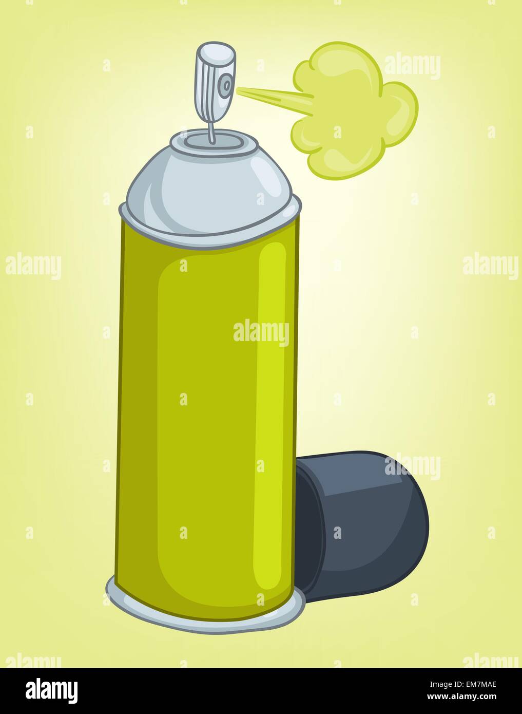 Cartoons Decoration Spray Paint Stock Vector