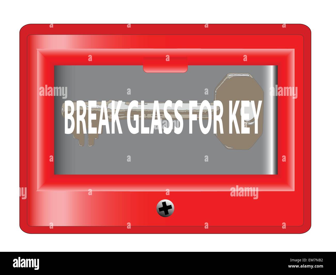 Break Glass For Key Stock Vector