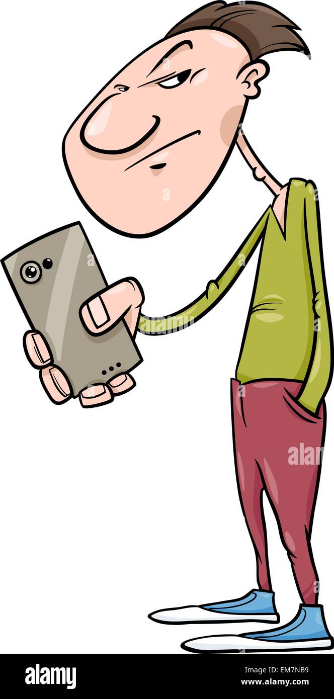 guy shoot with smartphone cartoon Stock Vector Image & Art - Alamy