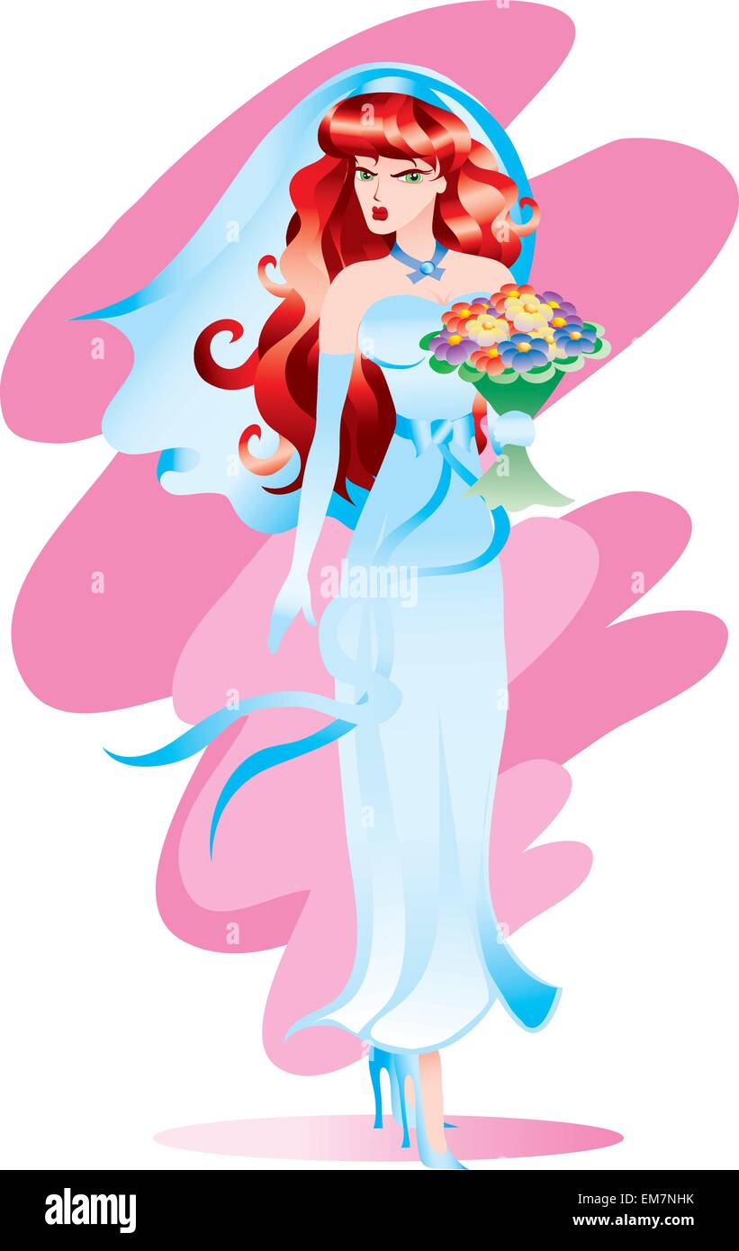 Lonely bride Stock Vector Images - Alamy