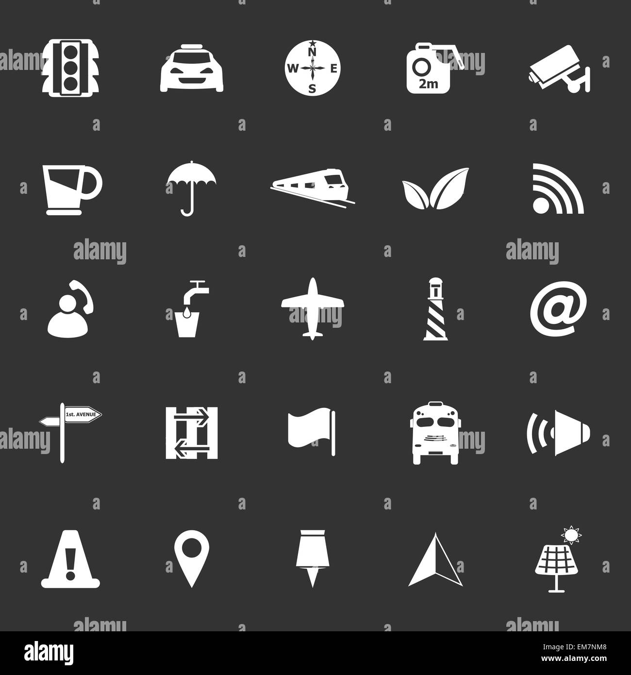 Map sign icons on gray background, stock vector Stock Vector Image ...