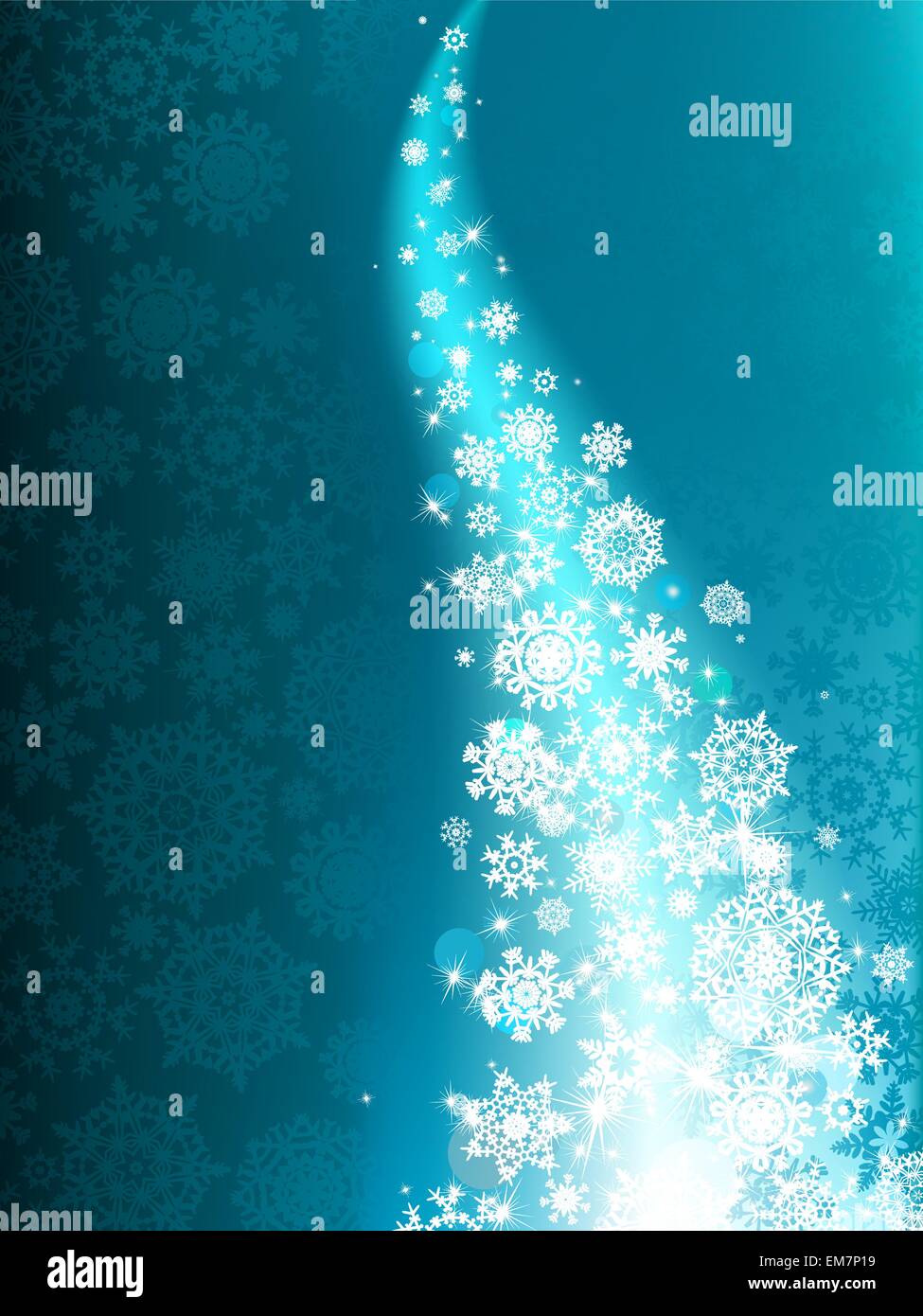 Blue winter background & snowflakes. EPS 8 Stock Vector Image & Art - Alamy