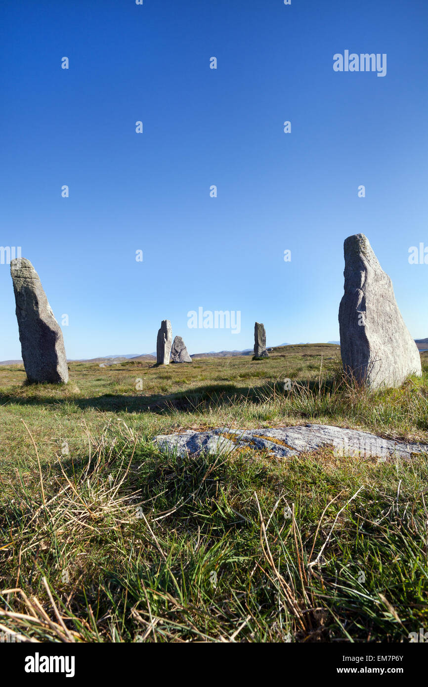 Stones circle on the isle of Lewis, Scotland Stock Photo