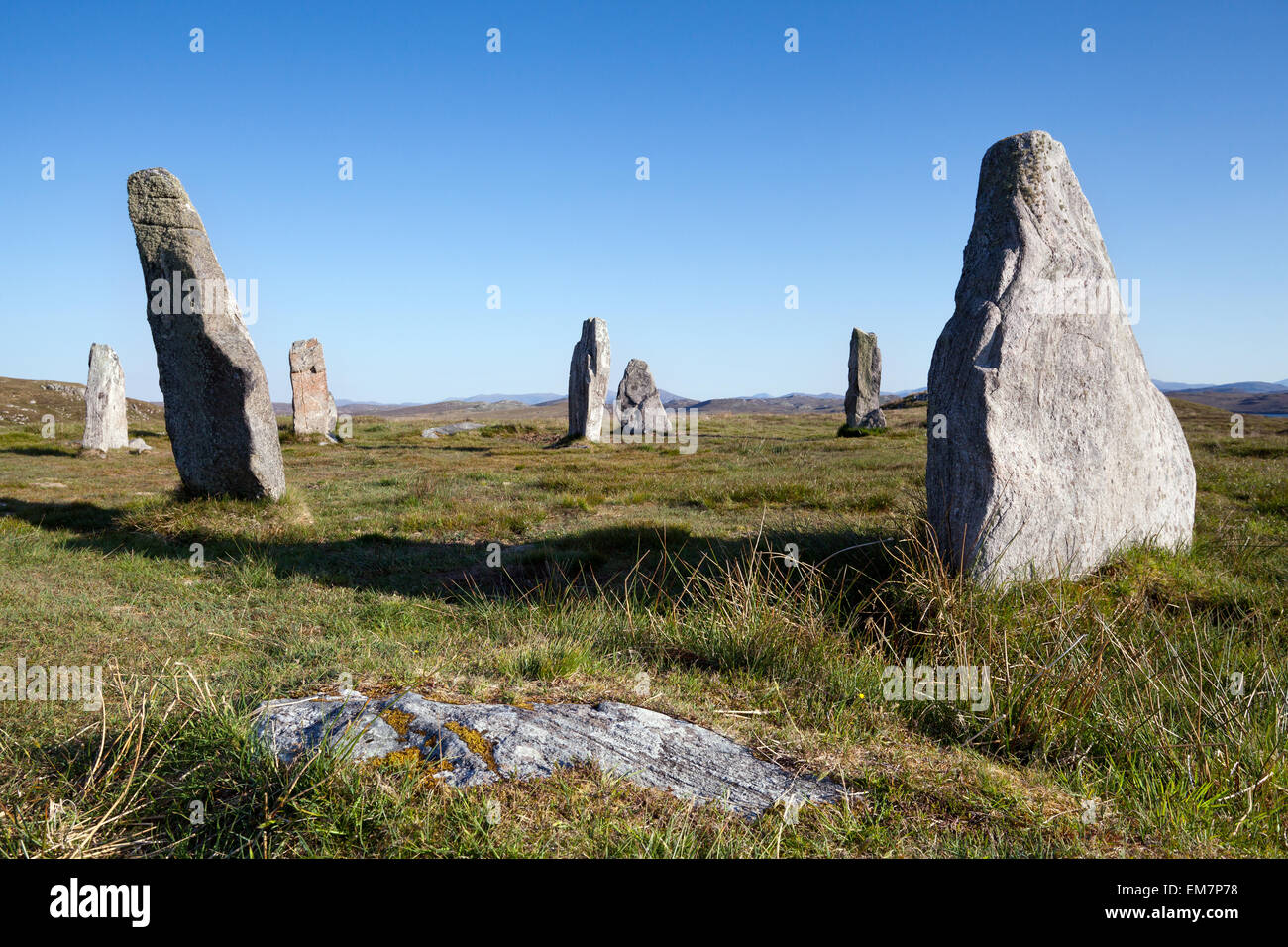 Callanish standing stones, Isle of Lewis, Scotland Stock Photo