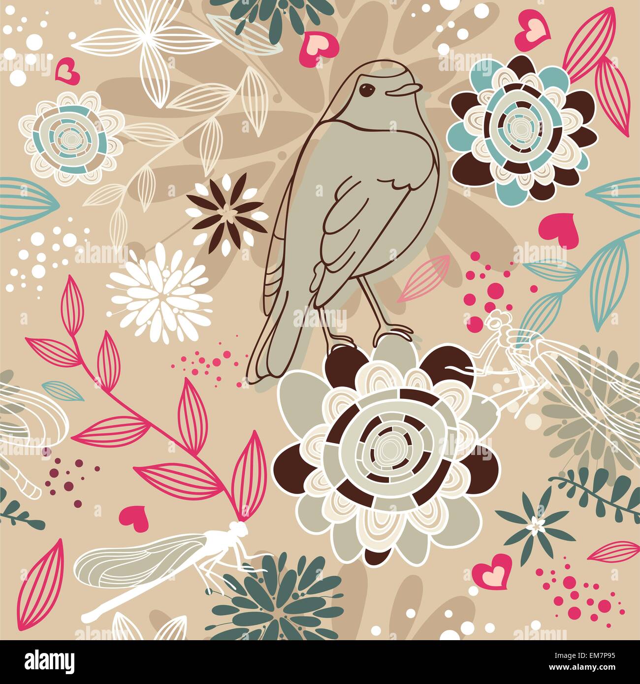 seamless floral background Stock Vector Image & Art - Alamy