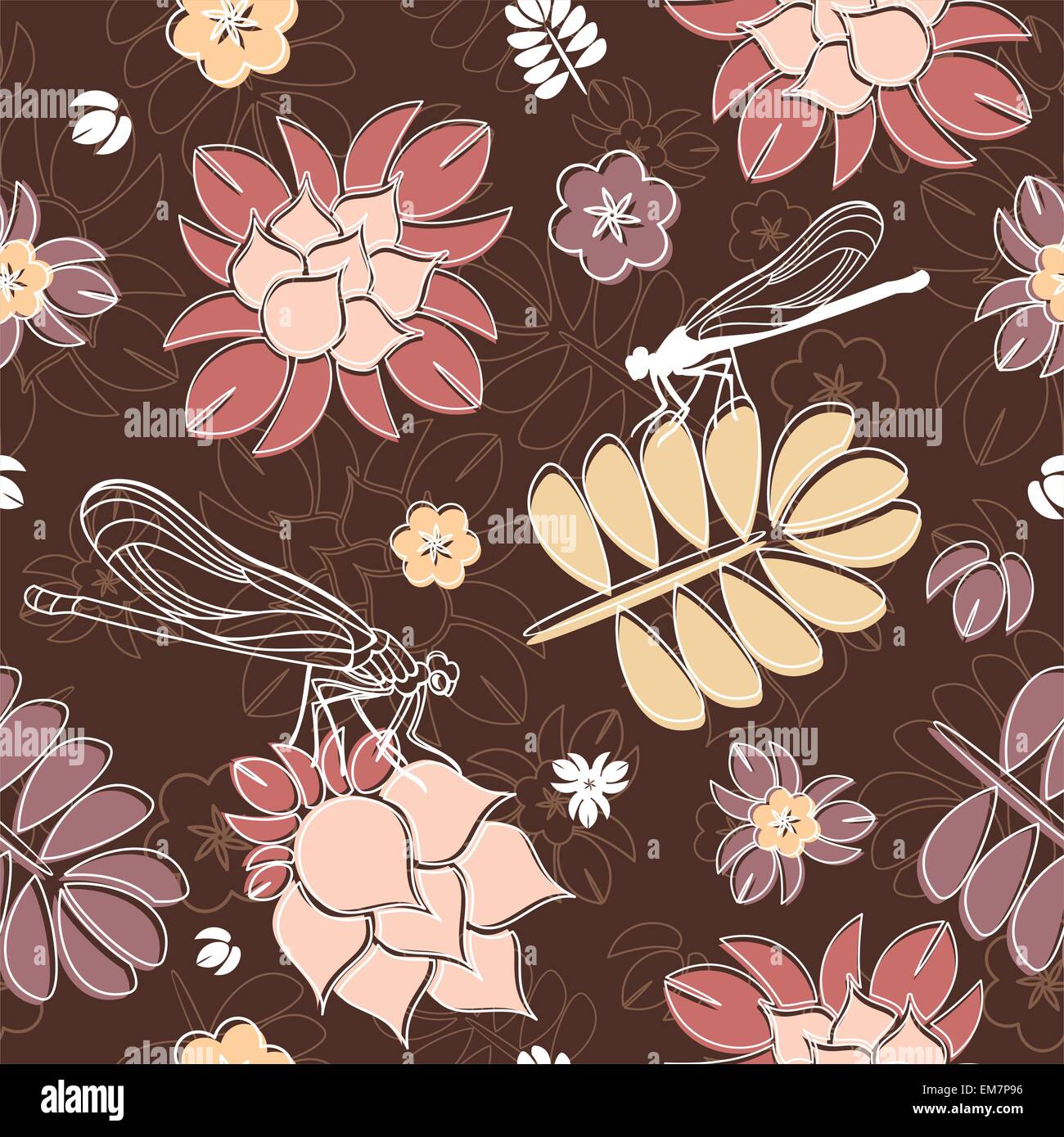 seamless floral background Stock Vector Image & Art - Alamy