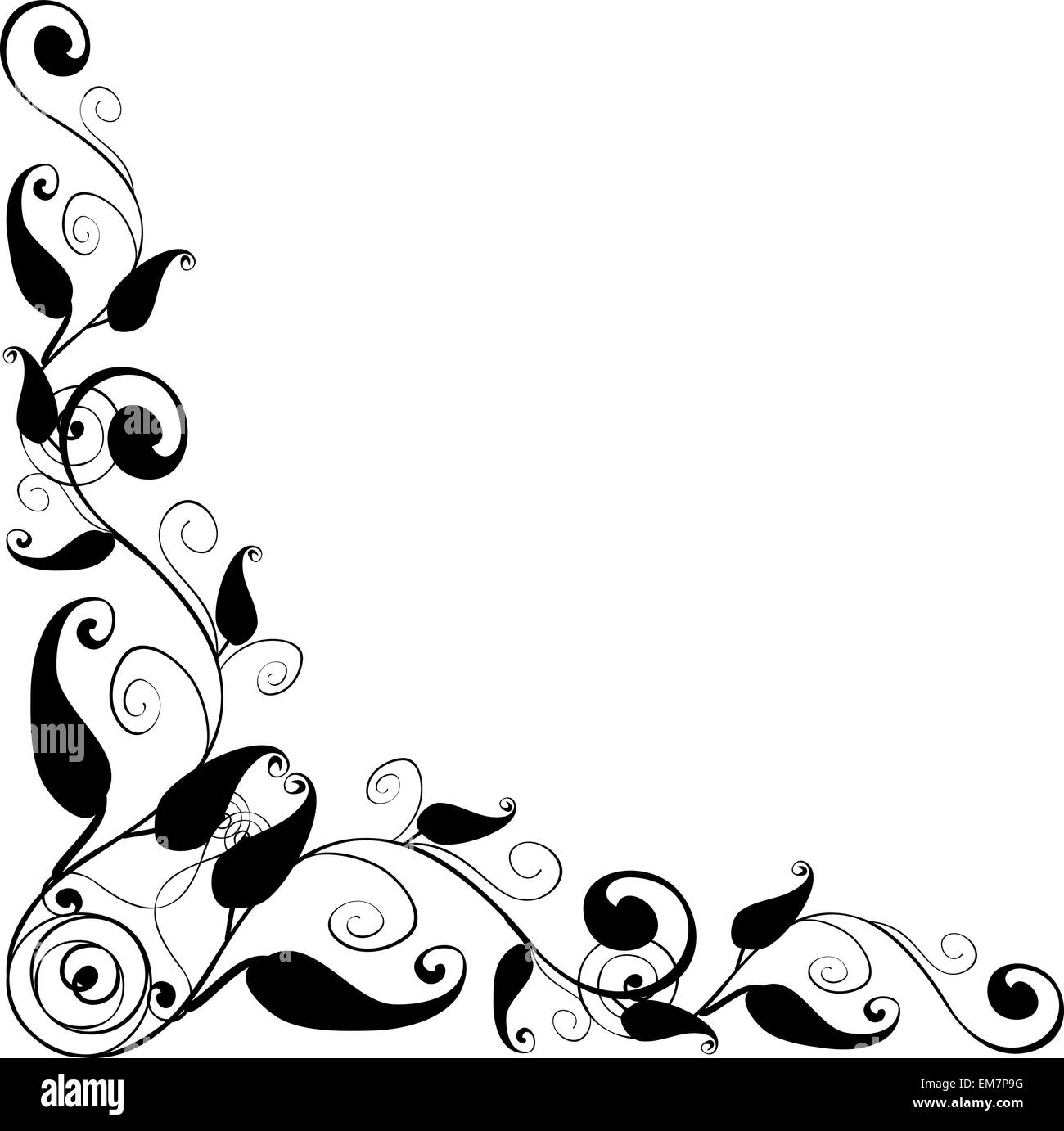 floral design corner Stock Vector Image & Art Alamy