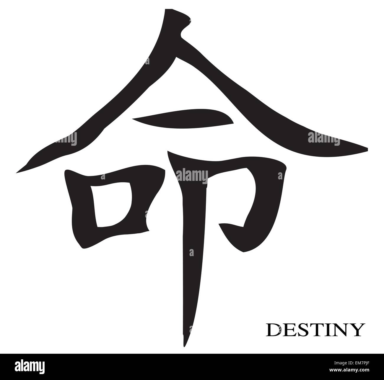 Destiny Chinese Character Stock Vector