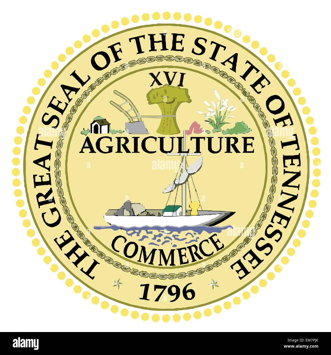 Seal of Tennessee Stock Vector
