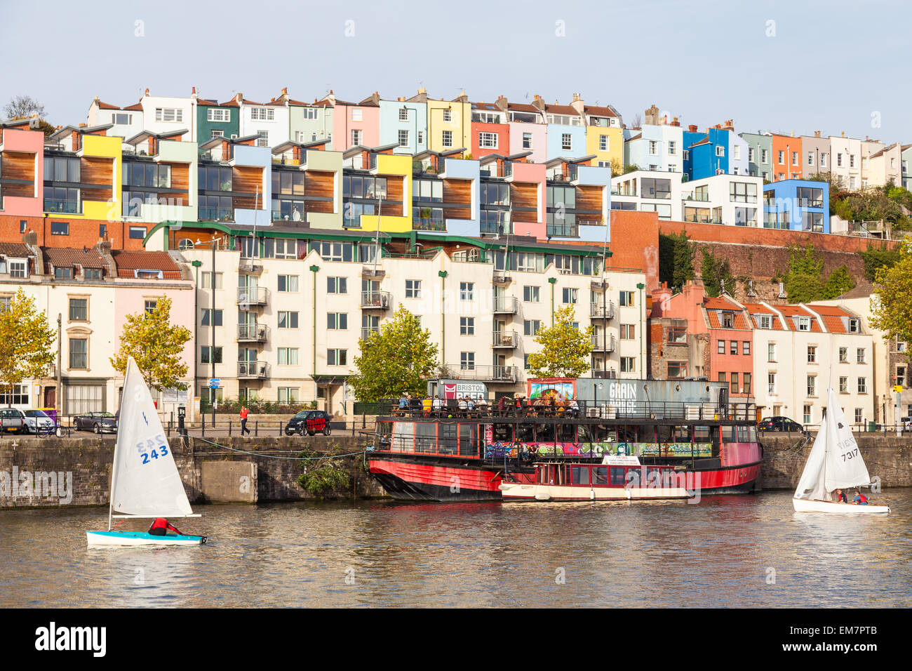 The colourful houses of Hotwells in Bristol Stock Photo Alamy