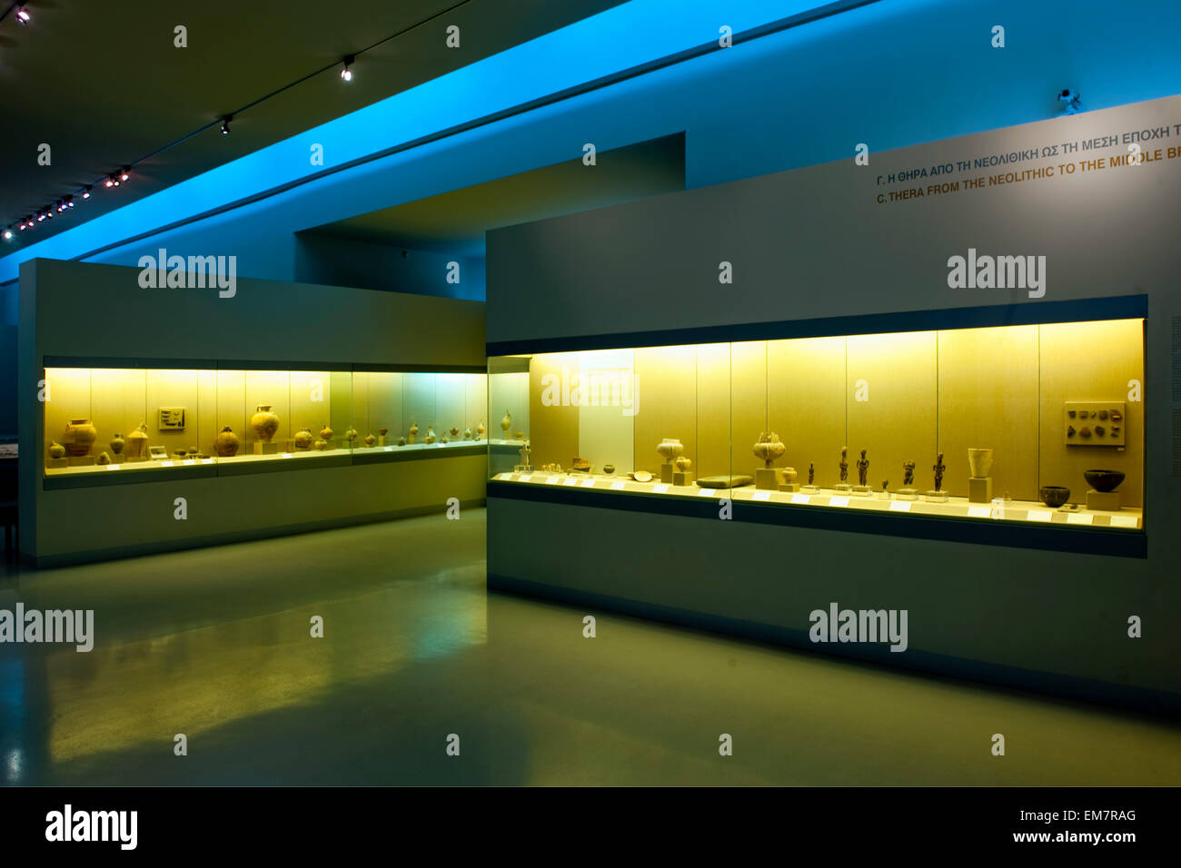 Griechenland, Kykladen, Santorini, Inselhauptstadt Fira, Neues archäologisches Museum (Museum of Prehistoric Thera) Stock Photo
