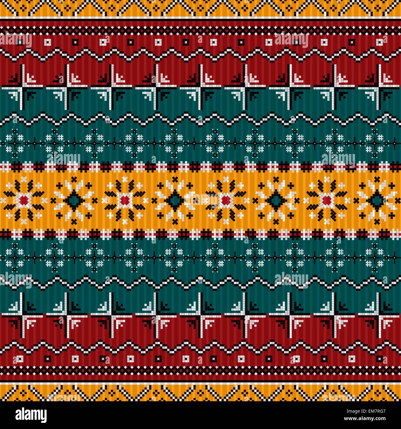 Balkan style ethno country carpet Stock Vector