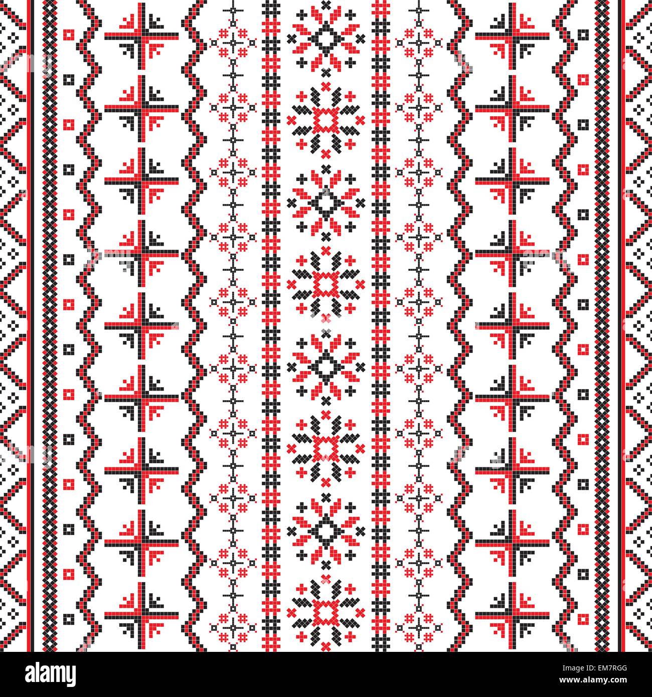 Romanian Embroideries pattern Stock Vector