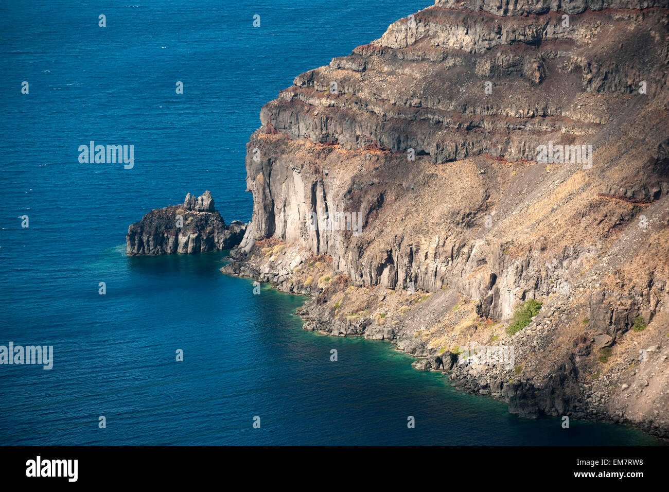 Griechenland, Kykladen, Santorini, Skaros-Felsen Stock Photo