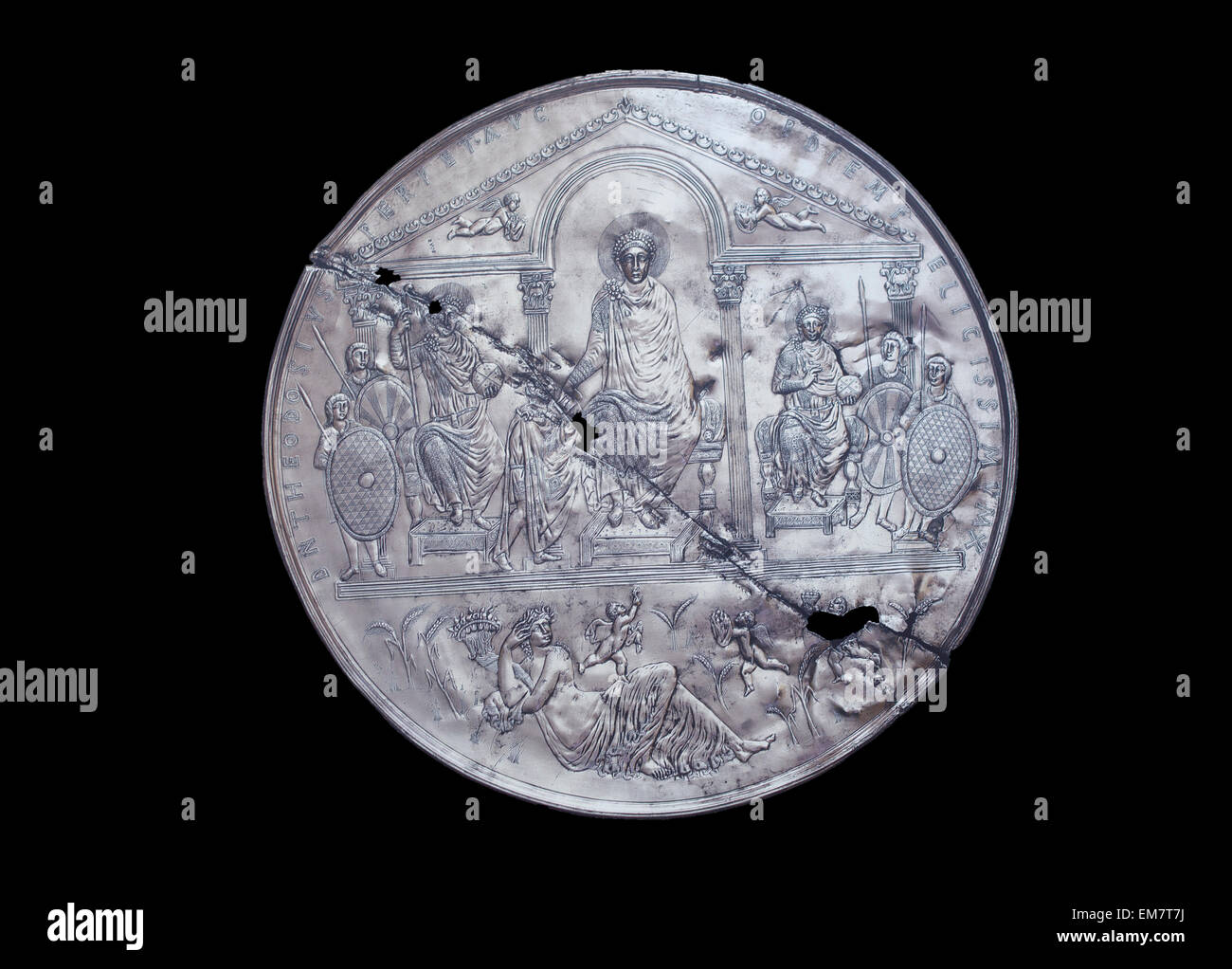 The Missorium of Theodosius I is a large ceremonial silver dish. It was