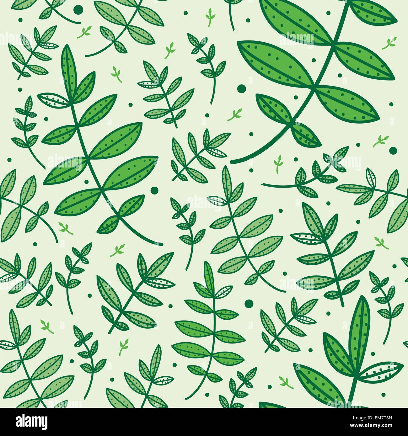 Seamless pattern with green leaves Stock Vector Image & Art - Alamy